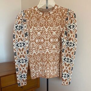 Bohme paisley mock turtleneck sweater
